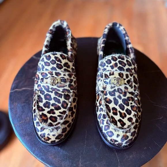Roberto Cavalli Jaguar Print Penny Loafers